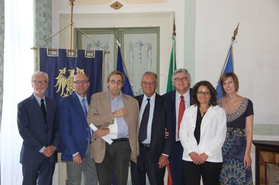 De Toni con Nussi, Coen e la delegazione della Commissione tributaria regionale