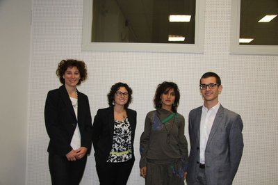 Da sinistra Marinella Favot, Laura Barp, Romina Pirraglia, Mattia Poletto