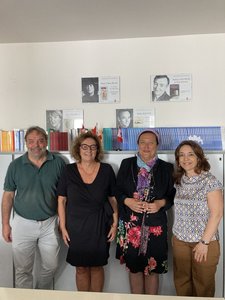 Da sinistra Mauro Pascolini, Alessandra Ferraro, Francesca Cadel, Renata Londero