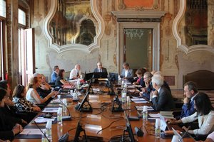 L'ultima seduta di Senato accademico presieduta dal rettore uscente Alberto De Toni e prima a palazzo Antonini-Maseri
