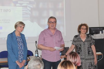 Da sinistra Renata Kodilja, Giovanni Lunghi, Antonella Pocecco