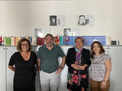 Da sinistra Alessandra Ferraro,  Mauro Pascolini, Francesca Cadel, Renata Londero