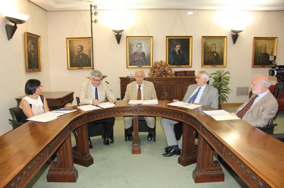 Da sinistra: Mara Pugnale, Alberto Felice De Toni, Lionello D'Agostini, Oldino Cernoia, Massimo Di Silverio