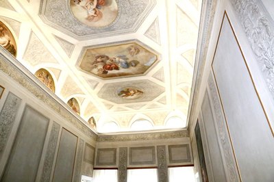 Prezioso soffitto affrescato di palazzo Politi Camavitto