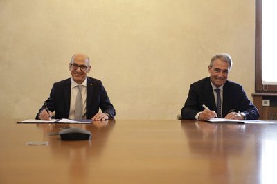 Roberto Pinton e Cristiano Degano firmano la convenzione