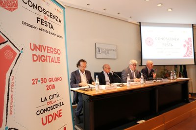 Da sinistra Jader Giraldi, Roberto Pinton, Alberto De Toni, Flavio Pressacco
