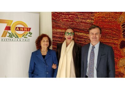 Al centro Antonella Riem con l'ambasciatore Greg French (tutte le foto: Ambasciata Australiana - Roma)
