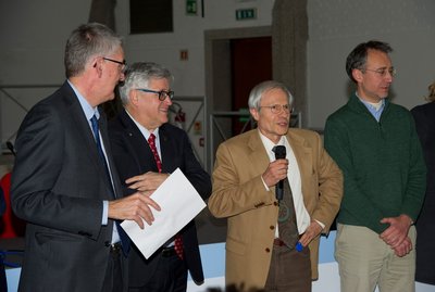 Da sinistra Silvio Brusaferro, Alberto De Toni, Franco Mallardi e Davide Anchisi