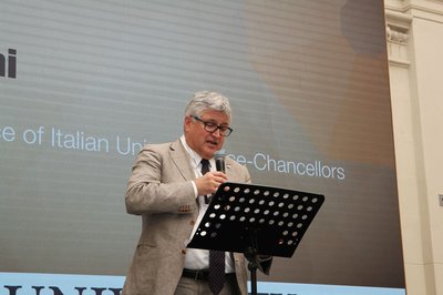 L'intervento del rettore dell'UniversitÃ  di Udine, Alberto De Toni