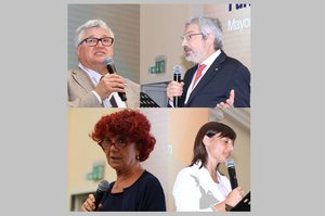 In senso orario, Alberto De Toni, Furio Honsell, Valeria Fedeli, Debora Serracchiani