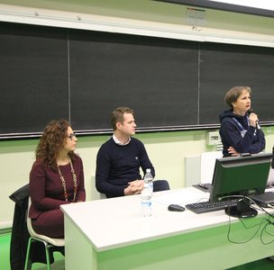 Da sinistra Maria Maddalena Lorubbio, Claudio Cisilino e Manuela Croatto