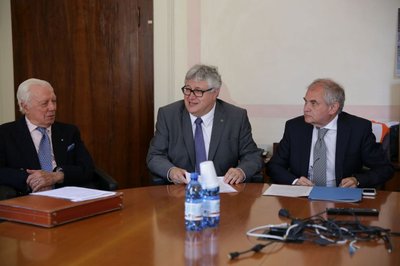 Da sinistra Attilio Maseri, Alberto De Toni, Ciro Schioppa