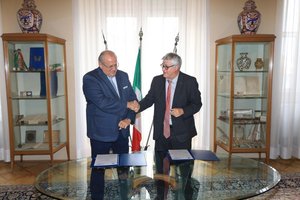 Il sindaco Rodolfo Ziberna e il rettore Alberto De Toni