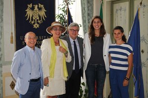 Da sinistra Roberto Pinton, Antonella Riem, Alberto De Toni, Alessia Trost, Anna Giordano Bruno
