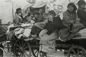 Profughi dai territori occupati dagli austriaci dopo la disfatta di Caporetto