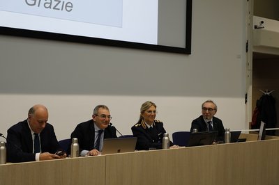 Da sinistra Maurizio Vallone, Francesco Zucconi, Manuela De Giorgi, Gian Luca Foresti