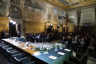 Gli Stati generali nel Salone del Parlamento del Castello di Udine