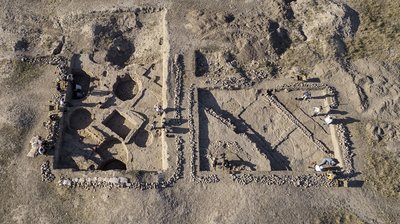 Visuale zenitale delle aree di scavo ad Asingeran