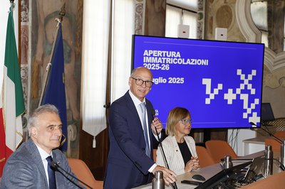 Da sinistra Agostino Dovier, Roberto Pinton, Laura Rizzi