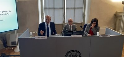 Da sinistra Marco Sartor, Roberto Pinton, Maria Raffaella Caprioglio