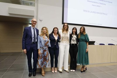 Da sinistra Massimo Noacco, Laura Tonzar, Federica Cigolot, Gloria Cusin, Marta Pigat, Beatrice Bassi
