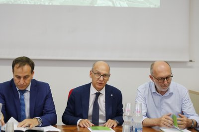 Da sinistra Denis Caporale, Roberto Pinton, Riccardo Riccardi