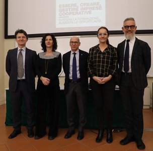 Da sinistra Mario Robiony, Michela Vogrig, Roberto Pinton, Paola Benini, Andrea Moretti