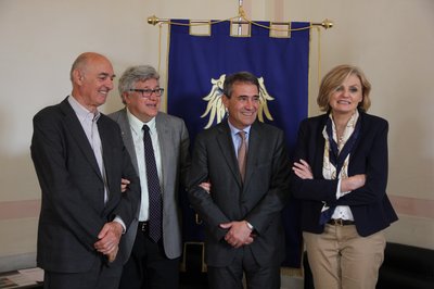 Da sinistra Amos D'Antoni , Alberto De Toni, Cristiano Degano, Renata Kodilja