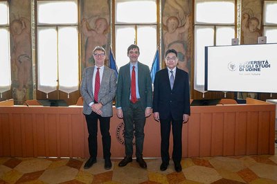 Da sinistra Alessandro Gasparetto, Giorgio Alberti, Tatsuro Morita