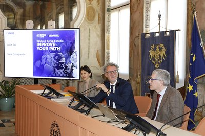 Da sinistra Camilla Benedetti, Angelo Montanari, Gianfranco Marconi