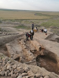 Fornace di epoca tardo calcolitica del sito di Asingeran, vista da nord
