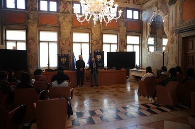 Il rettore Roberto Pinton con il delegato per la didattica Agostino Dovier