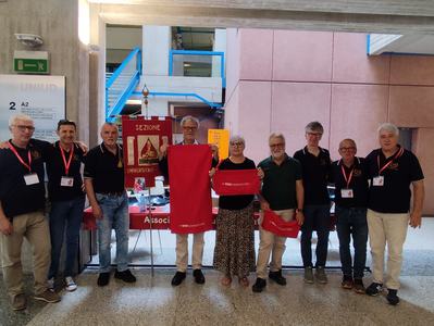 Da sinistra Roberto Piuzzo, Gian Paolo Amaduzzi, Claudio Conz, Angelo Montanari, Manuela Nardon, Marco Rossi, Giorgio Pivetta, Luigi Favat, Mario Gentili