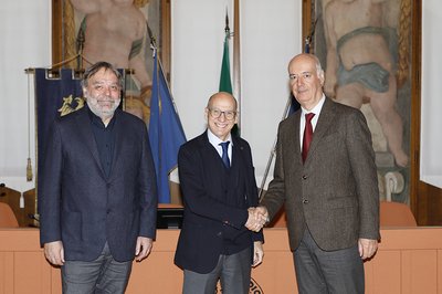 Da sinistra Mauro Pascolini, Roberto Pinton e Giovanni Lessio
