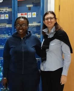 Inonge Akekelwa con Serena Ninin, datamanager della Clinica pediatrica