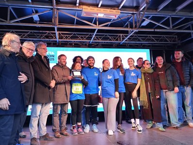 La premiazione a squadre con il rettore Angelo Montanari