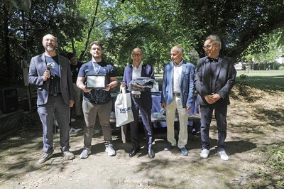 Da sinistra Marino Miculan, Gioele Pettarini, Roberto Pinton, Pietro Corvaia, Gian Luca Foresti