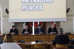 Da sinistra Francesco Raggiotto, Roberto Pinton, Mattia Tirelli, Stefano Miani