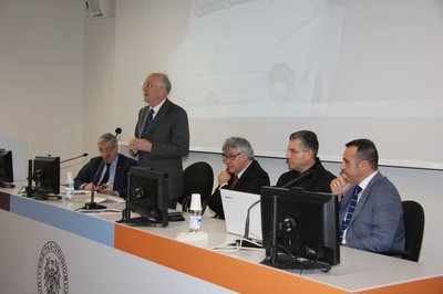 Da sinistra Pietro Fontanini, Lionello D'Agostini, Alberto Felice De Toni, Domenico Marino, Massimo Capulli