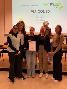 Il gruppo vincitore con il progetto 'Via col 30'