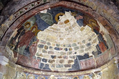 Amioun, Chiesa di San Phocas, affreschi di epoca bizantina