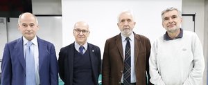 Da sinistra Pietro Corvaja, Roberto Pinton, Umberto Zannier, Alberto Marcone