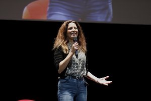 Barbara Gallavotti all'inaugurazione di Collega-menti