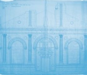 Renzo Strumia, Disegno dimostrativo per lo smontaggio e rimontaggio del paramento marmoreo esterno della facciata del Tempio Malatestiano di Rimini, https://catalogo.beniculturali.it/detail/HistoricOrArtisticProperty/0800690392