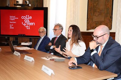Da sinistra Eugenio Mazzarella, Angelo Montanari, Barbara Gallavotti, Iacopo Mestroni