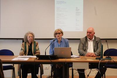 Da sinistra Adriana Ronco Villotta, Renata Kodilja, Furio Baldassi