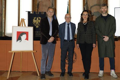 Da sinistra Alessandro Del Puppo, Roberto Pinton, Paola Colombo, Gianluca Albicocco