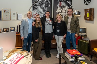 Da sinistra Alessandro Tomba, Fabia Fassetta, Paola Bertin, Maria Chiarvesio, Enrico Accettola