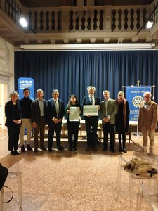 Da sinistra Alvisa Palese, Ruggero Spagnol, Carlo Spagnol, Bruno Carraro, Elena Defend, Angelo Montanari, Giuseppe Mondelardo, Flaminia Mondelardo, Giacomo Panarello