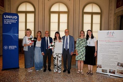 Da sinistra Alvisa Palese, Serena Rossi, Roberto Pinton, Angela Pez, Giuseppe Gioffrè, Eleonora Toffoletti, Chiara Visintini